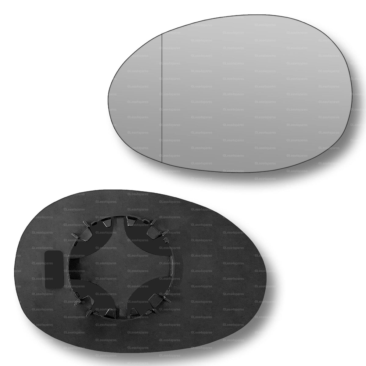 Replacement Wing Mirror Glass Left for Citroen C1 2005-2014 Clip-On Passenger Near Side N/S with Blind Spot