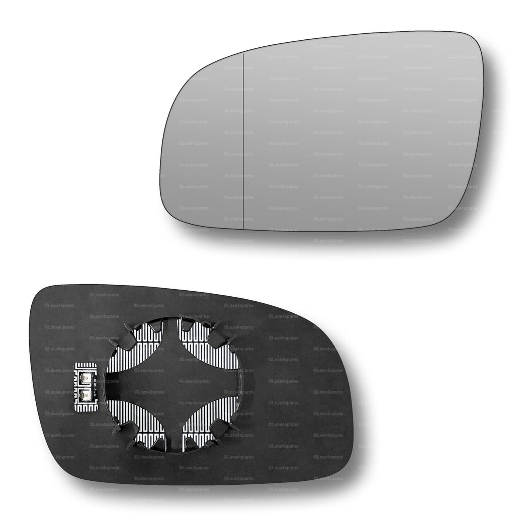 Replacement Wing Mirror Glass Left for VW Lupo 1998-2005 Clip-On Passenger Near Side N/S Heated with Blind Spot