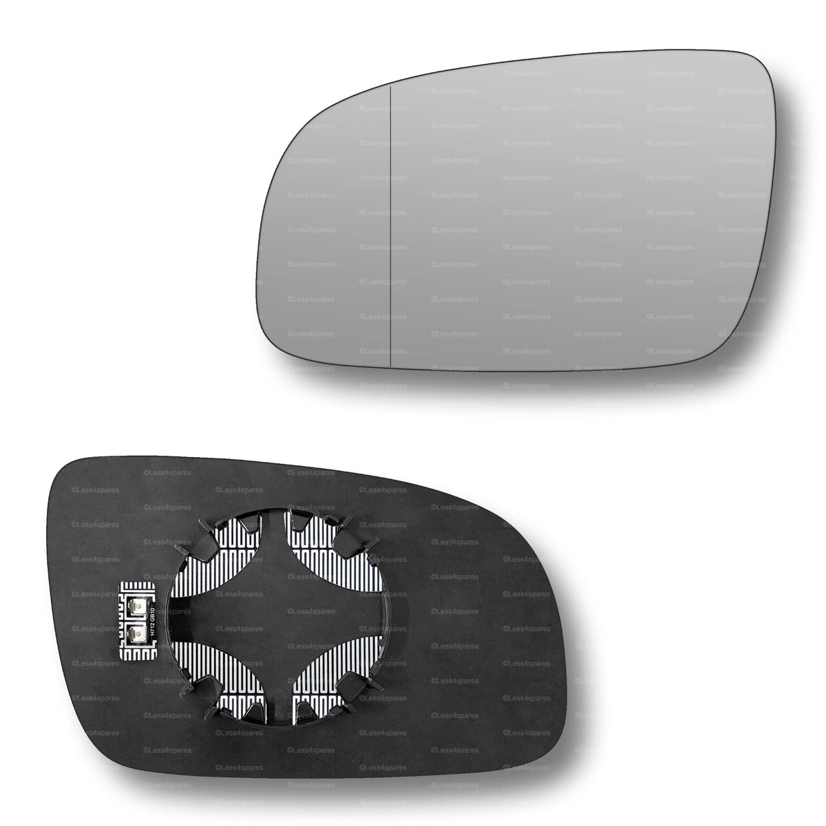 Replacement Wing Mirror Glass Left for VW Lupo 1998-2005 Clip-On Passenger Near Side N/S Heated with Blind Spot
