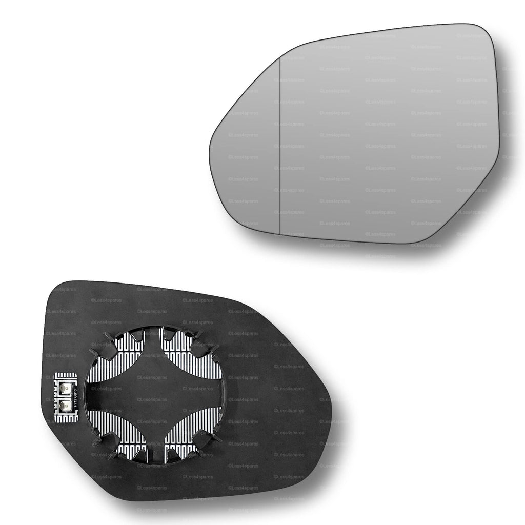 Replacement Wing Mirror Glass Left for Audi Q8 2019-2022 Clip-On Passenger Near Side N/S Heated with Blind Spot