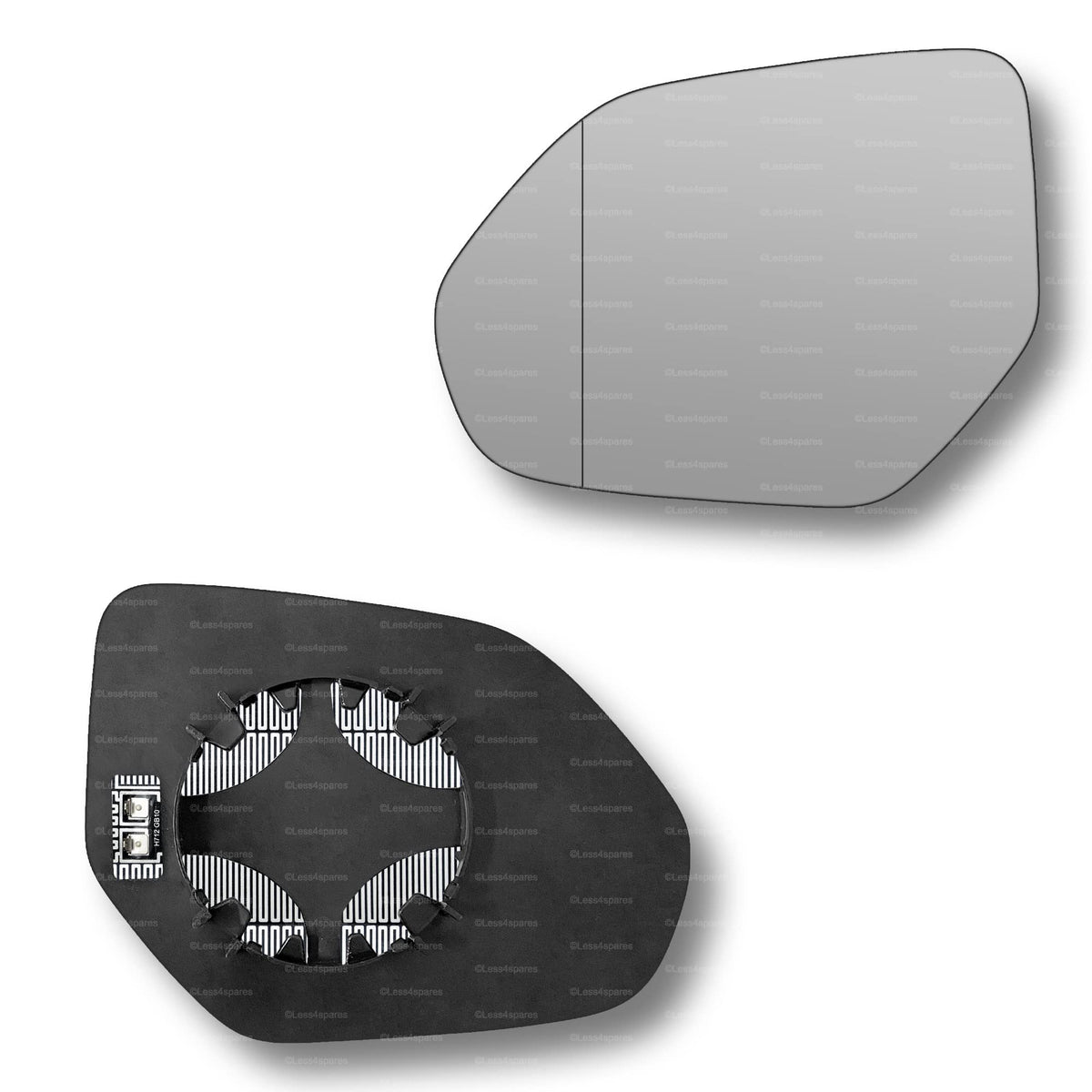 Replacement Wing Mirror Glass Left for Audi Q8 2019-2022 Clip-On Passenger Near Side N/S Heated with Blind Spot