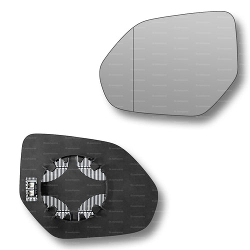 Replacement Wing Mirror Glass Left for Audi Q8 2019-2022 Clip-On Passenger Near Side N/S Heated with Blind Spot