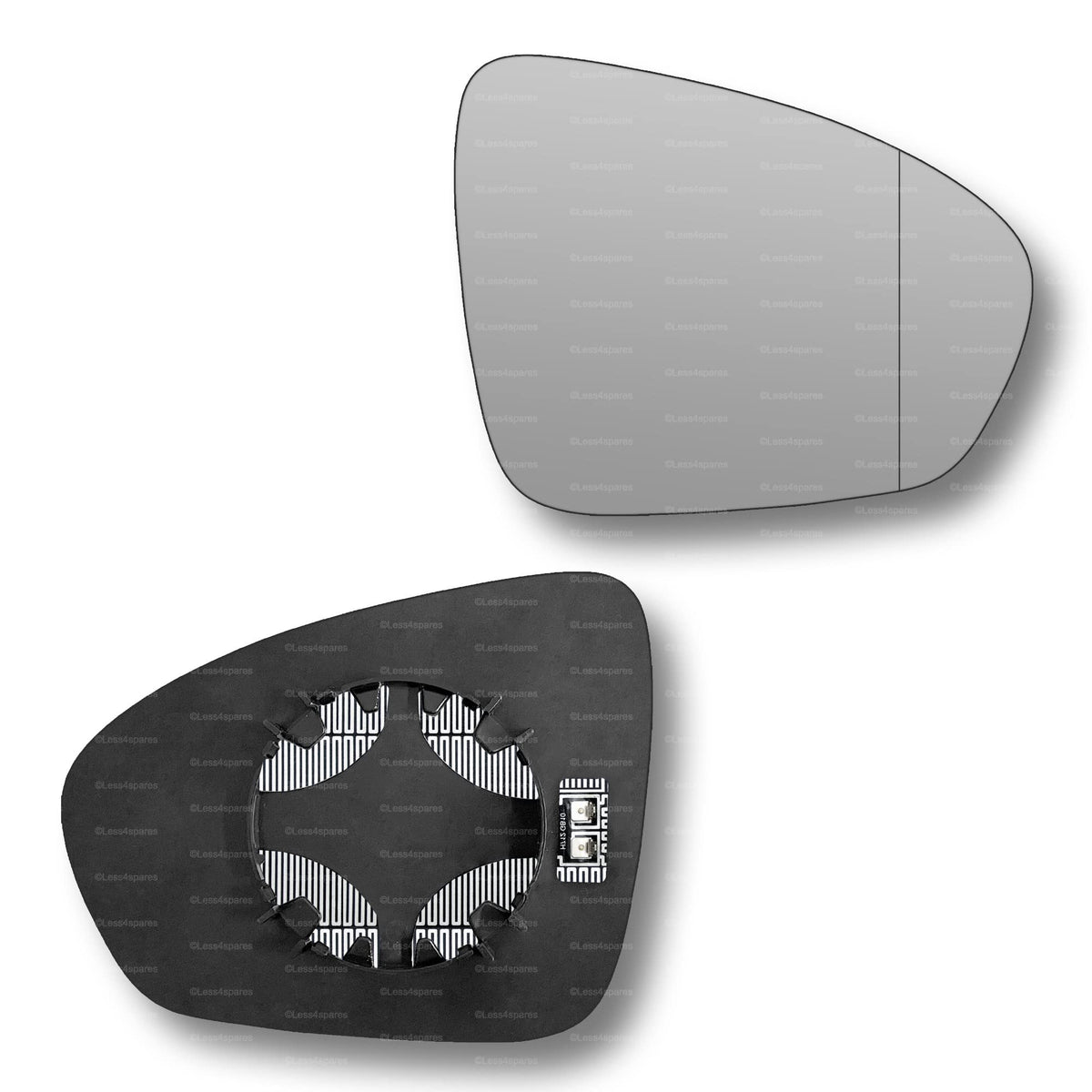 Replacement Wing Mirror Glass Right for Renault Clio 2019-2022 Clip-On Driver Off side Heated with Blind Spot