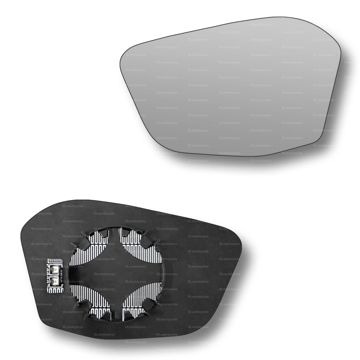 Replacement Wing Mirror Glass Left for Citroen C4 2021-2022 Clip-On Passenger Near Side N/S Heated Convex