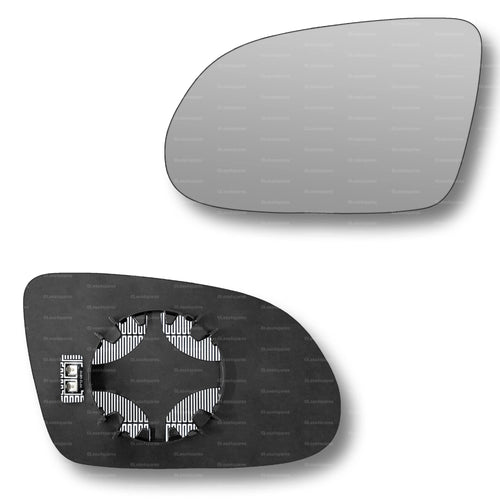 Replacement Wing Mirror Glass Left for Audi A8 2010-2017 Clip-On Passenger Near Side N/S Heated Convex