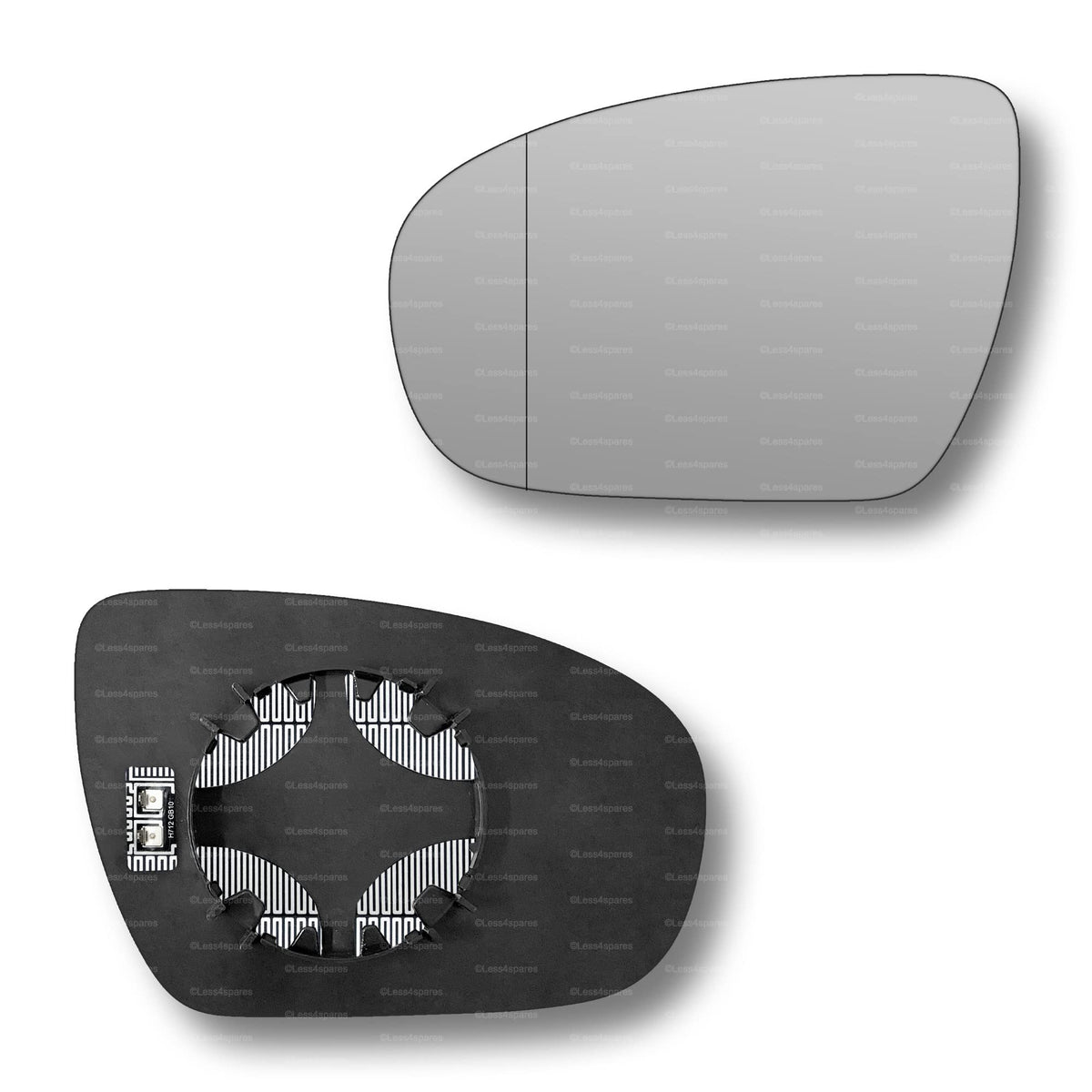 Replacement Wing Mirror Glass Left for Hyundai i20 2014-2020 Clip-On Passenger Near Side N/S Heated with Blind Spot