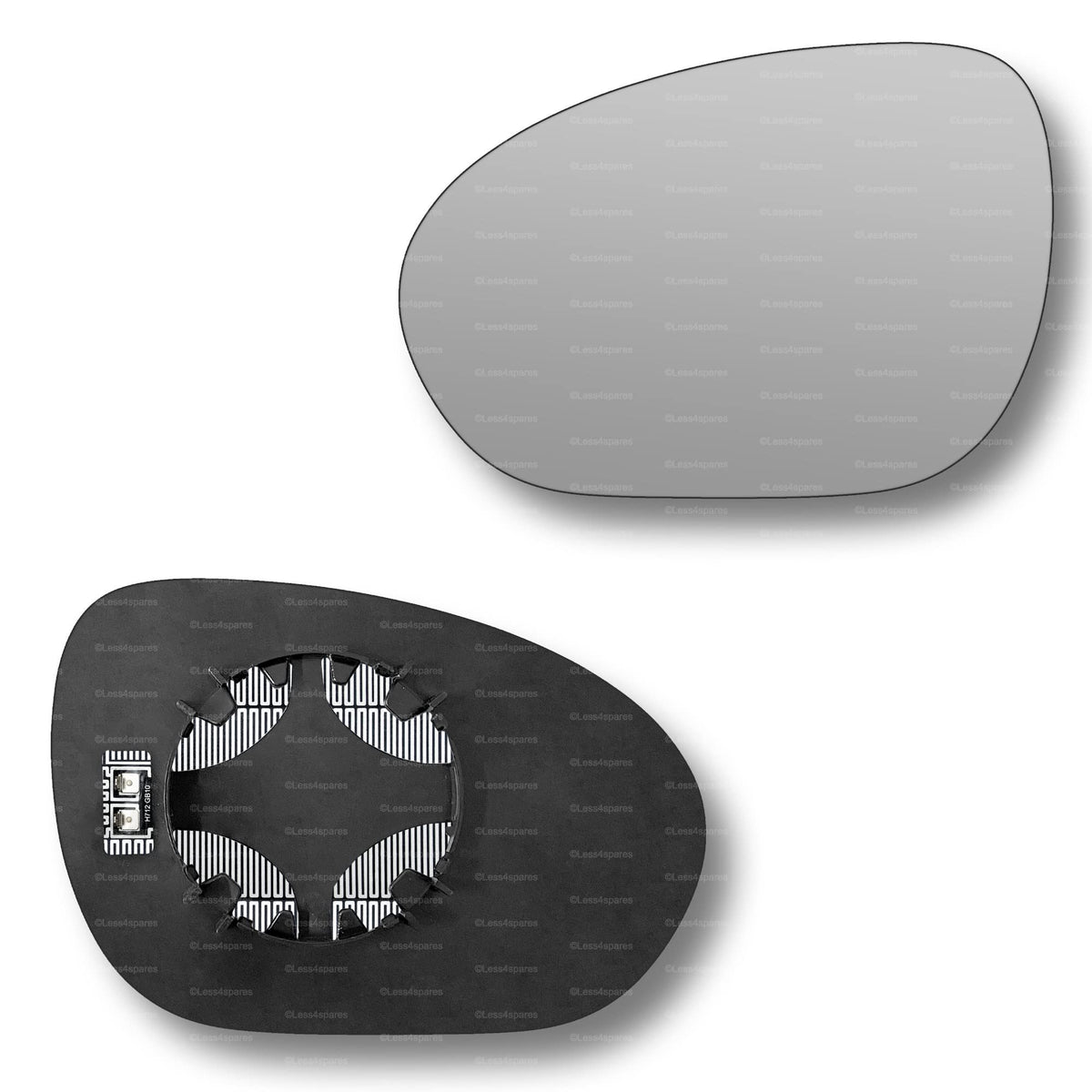 Replacement Wing Mirror Glass Left for Nissan Cube 2010-2014 Clip-On Passenger Near Side N/S Heated Convex