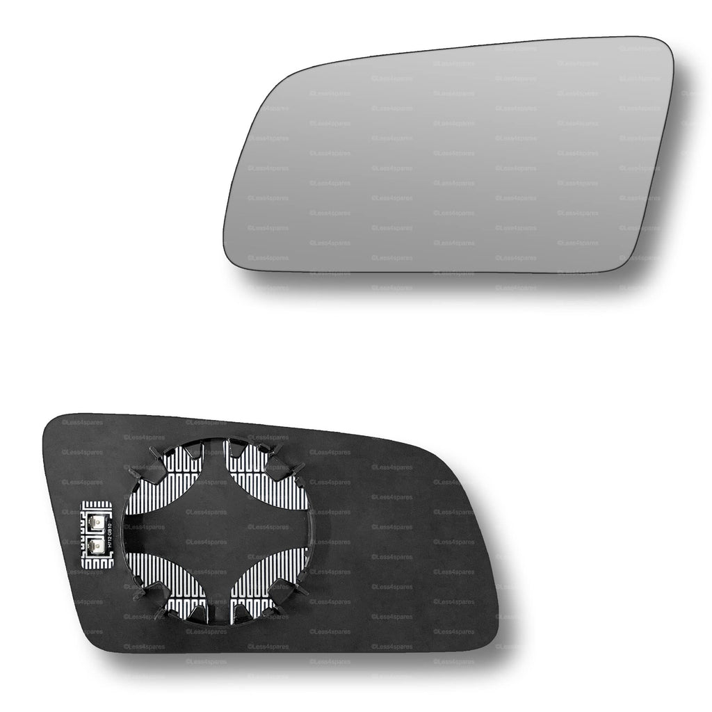 Replacement Wing Mirror Glass Left for BMW 5 Series 6 Series 2003-2010 Clip-On Passenger Near Side N/S Heated Convex