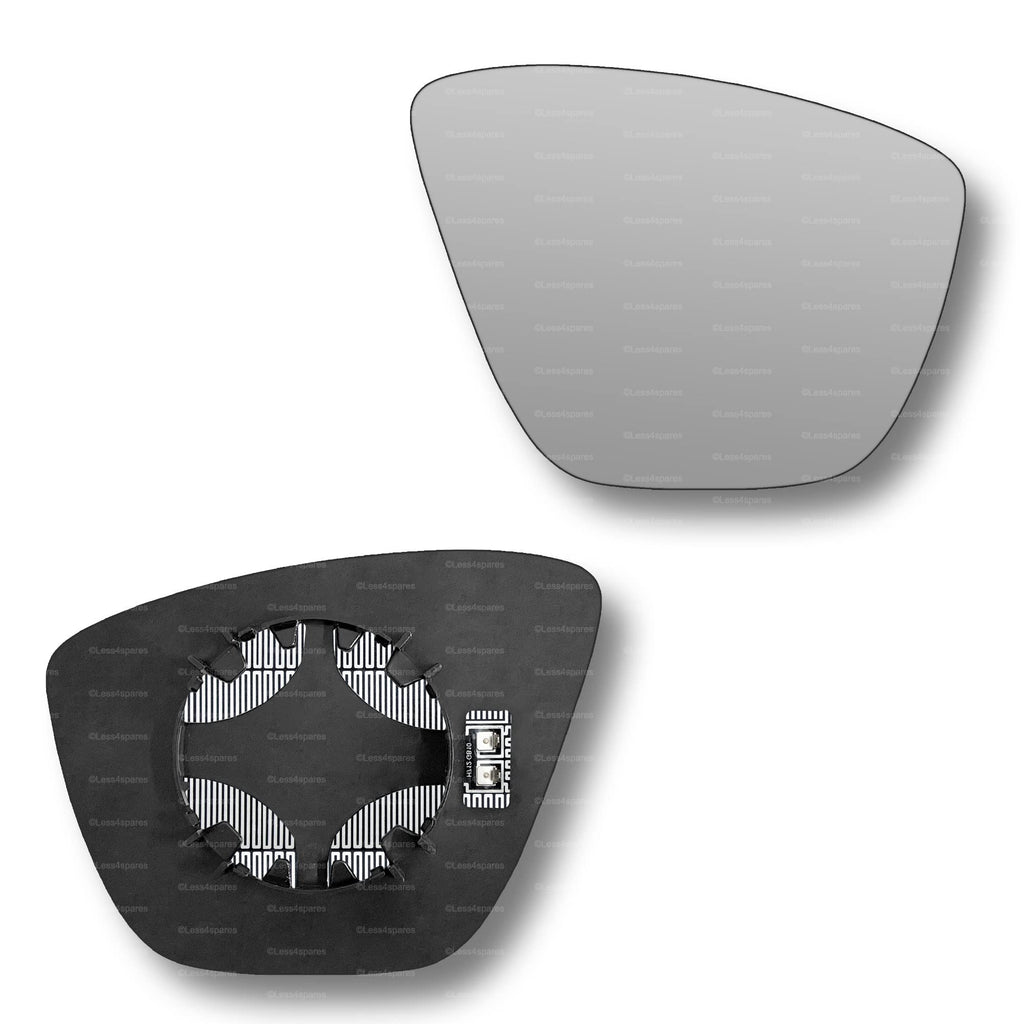 Replacement Wing Mirror Glass Right for Ford KA+ 2016-2021 Clip-On Driver Off side Heated Convex
