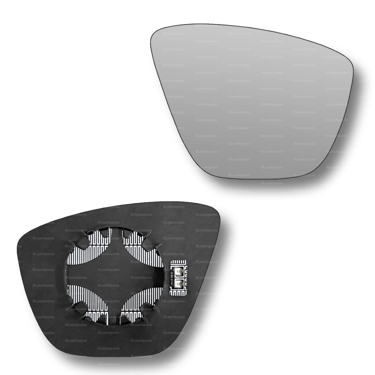 Replacement Wing Mirror Glass Right for Ford KA+ 2016-2021 Clip-On Driver Off side Heated Convex