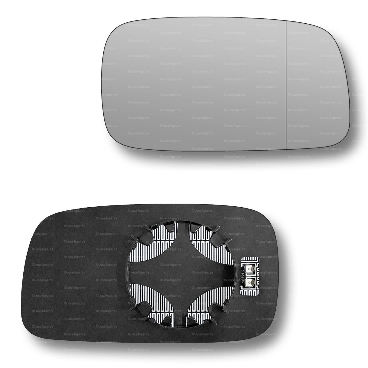 Replacement Wing Mirror Glass Right for VW Passat 1988-1997 Clip-On Driver Off side Heated with Blind Spot