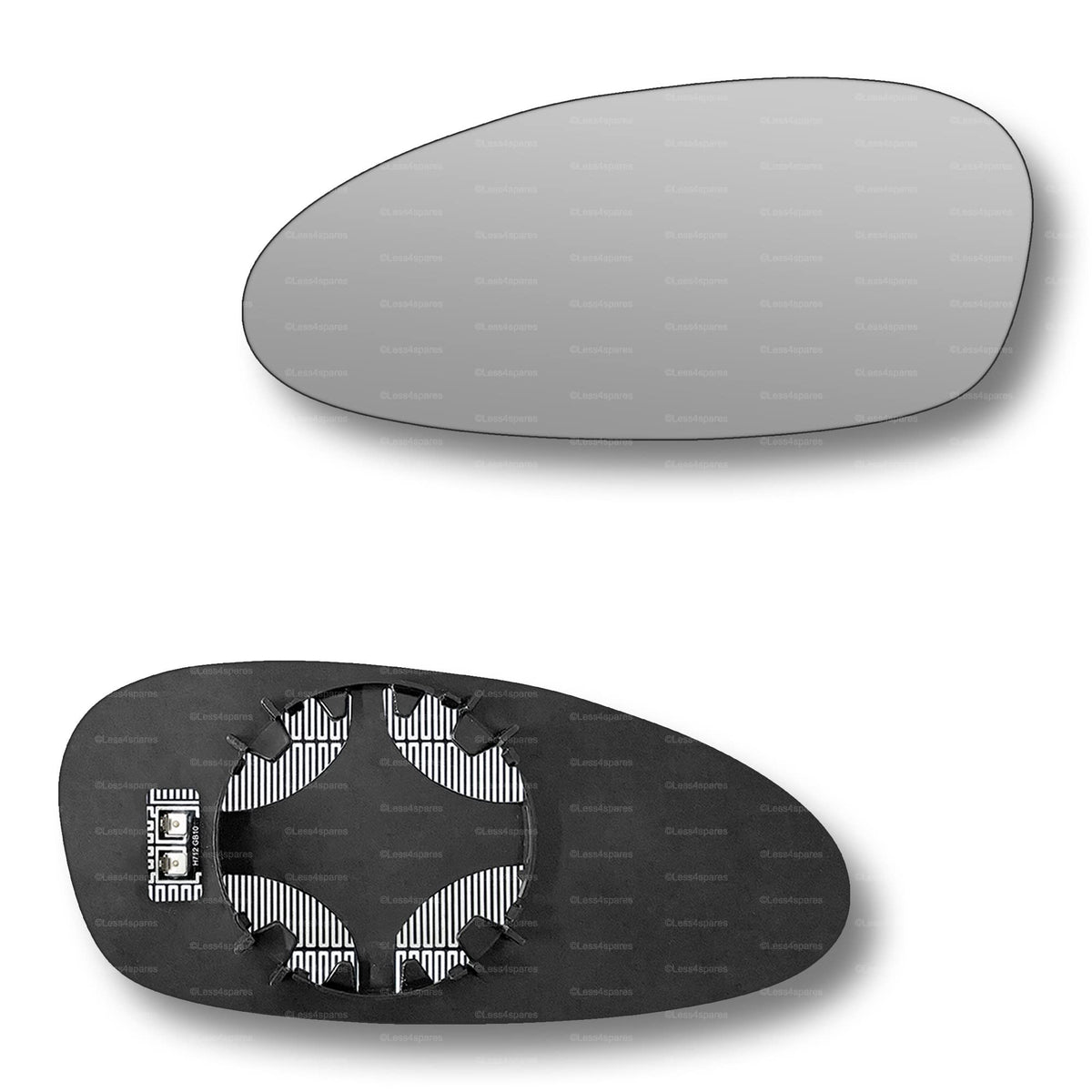 Replacement Wing Mirror Glass Left for Porsche 911 2005-2008 Clip-On Passenger Near Side N/S Heated Convex