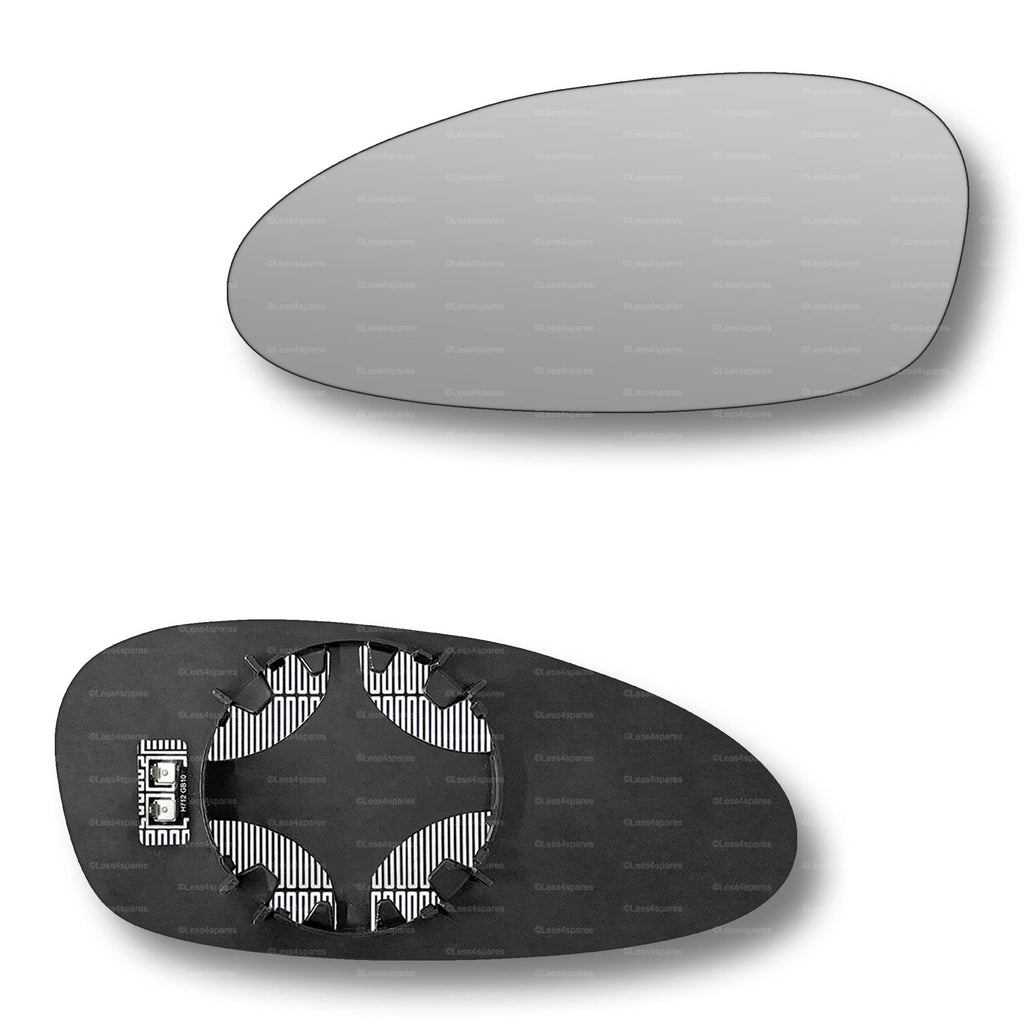 Replacement Wing Mirror Glass Left for Porsche Boxster 2005-2009 Clip-On Passenger Near Side N/S Heated Convex