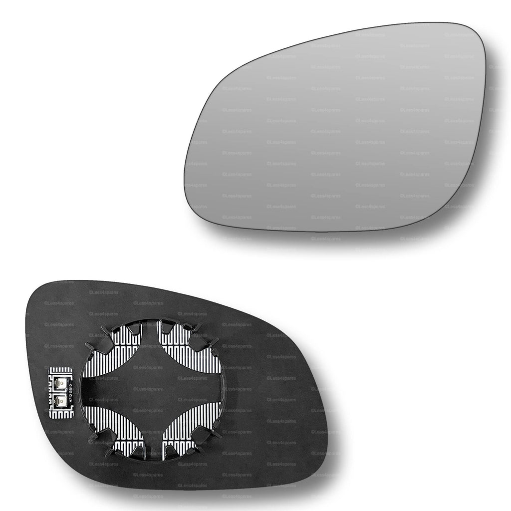 Replacement Wing Mirror Glass Left for Porsche Cayenne 2002-2006 Clip-On Passenger Near Side N/S Heated Convex