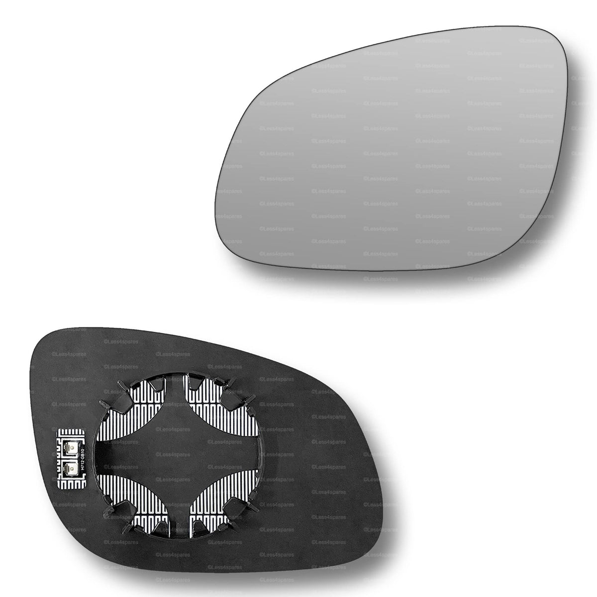 Replacement Wing Mirror Glass Left for Porsche Cayenne 2002-2006 Clip-On Passenger Near Side N/S Heated Convex