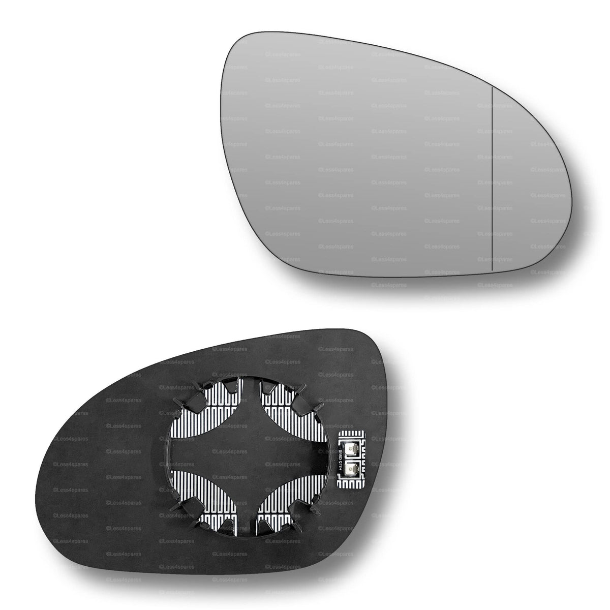 Replacement Wing Mirror Glass Right for Hyundai i30 2007-2012 Clip-On Driver Off side Heated with Blind Spot