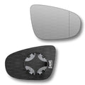 Replacement Wing Mirror Glass Right for VW Touran 2009-2015 Clip-On Driver Off side Heated with Blind Spot