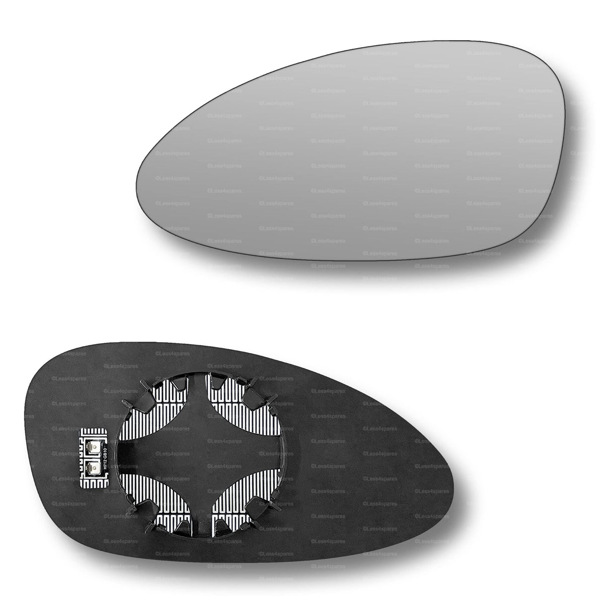 Replacement Wing Mirror Glass Left for Porsche 928 998 1992-1995 Clip-On Passenger Near Side N/S Heated Convex