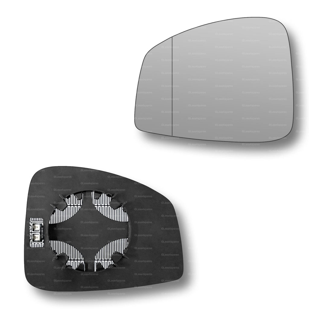 Replacement Wing Mirror Glass Left for Renault Scenic 2009-2016 Clip-On Passenger Near Side N/S Heated with Blind Spot