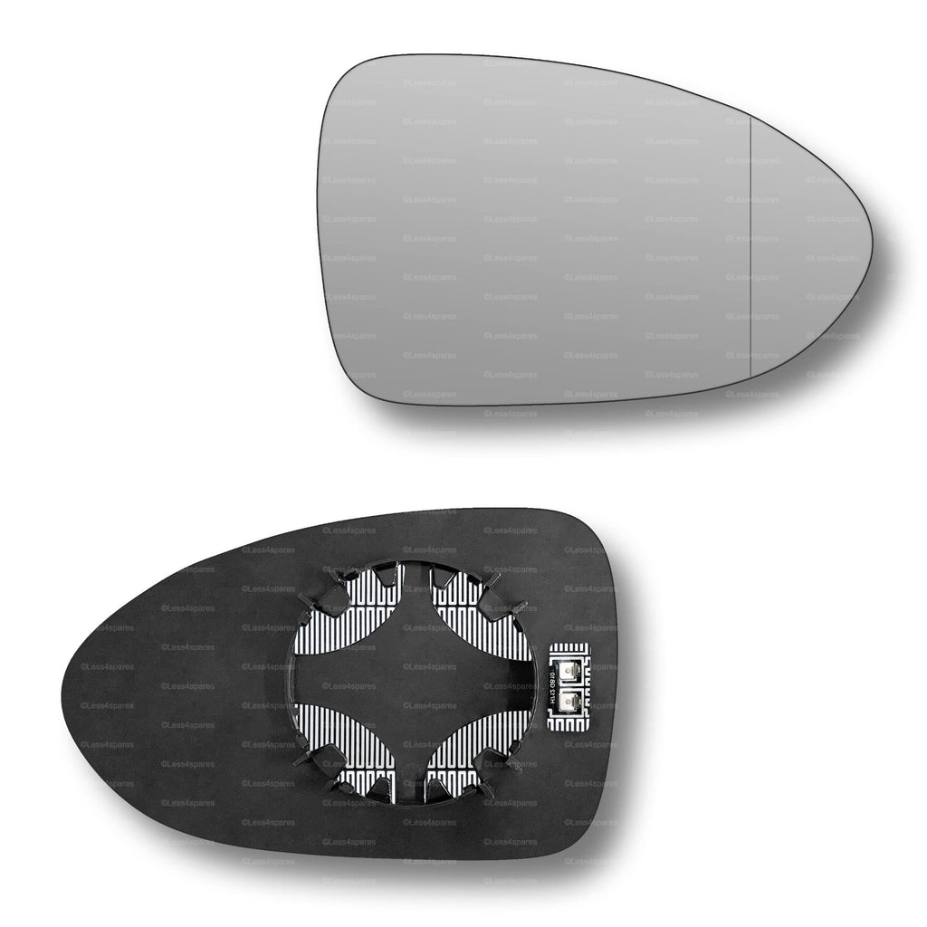 Replacement Wing Mirror Glass Right for Kia Rio 2011-2017 Clip-On Driver Off side Heated with Blind Spot