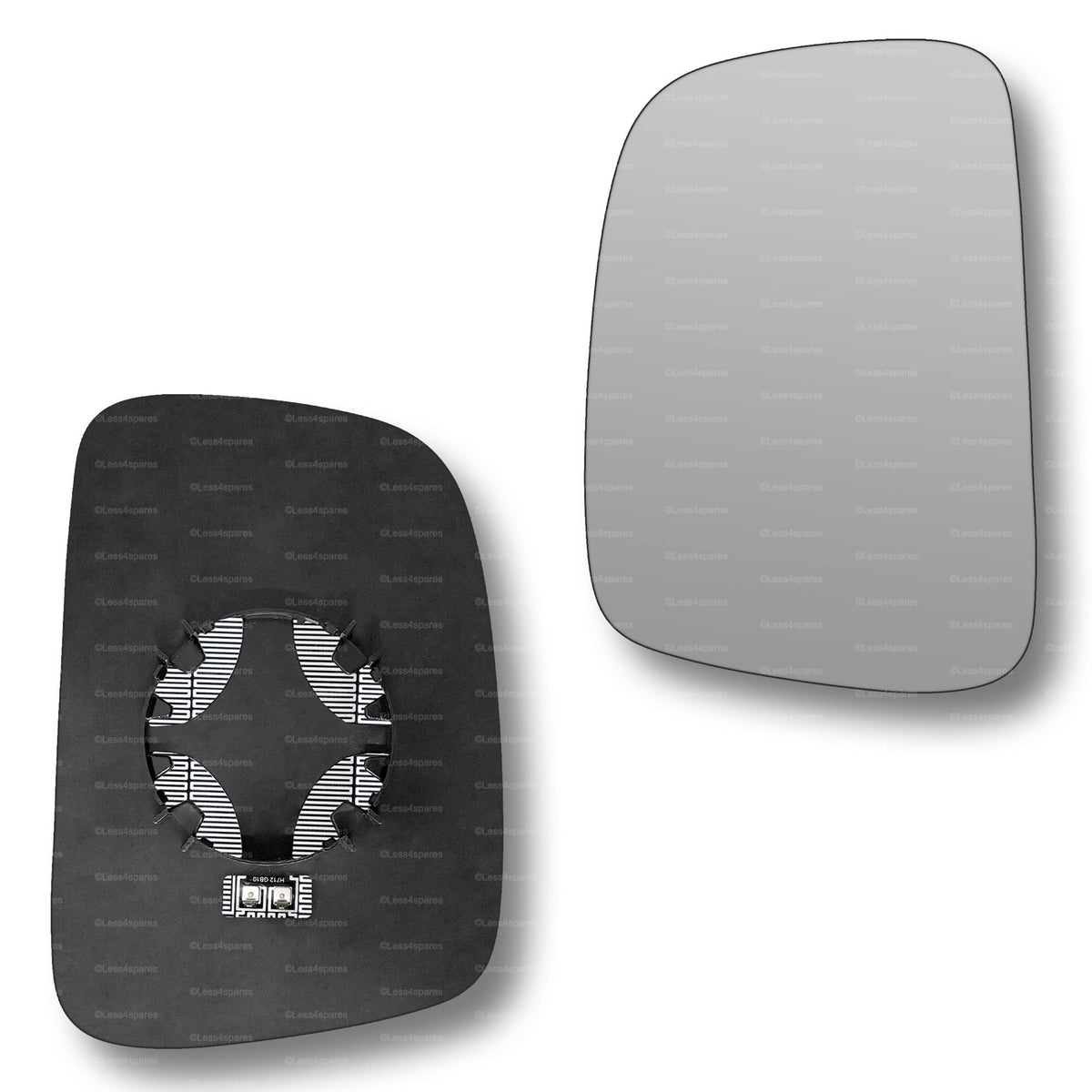 Replacement Wing Mirror Glass Left for VW Transporter 2003-2009 Clip-On Passenger Near Side N/S Heated Convex
