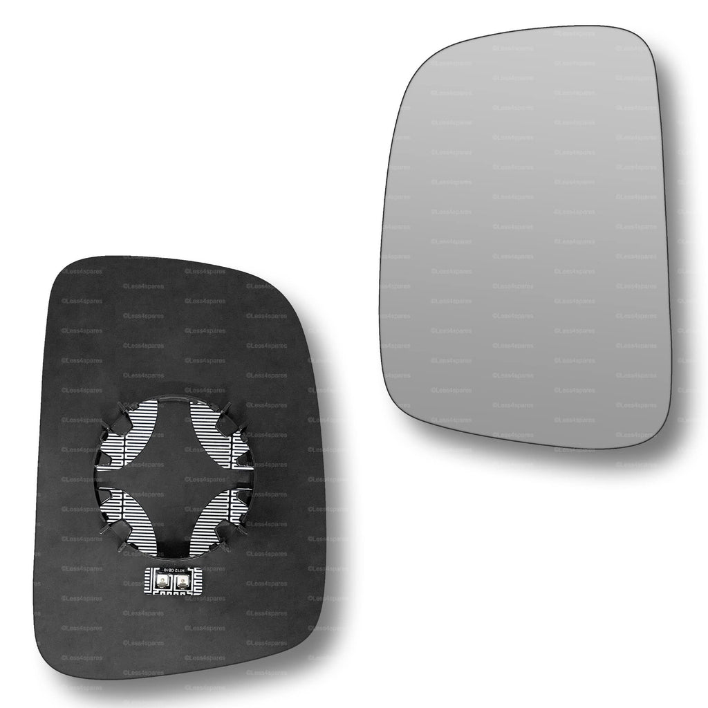 Replacement Wing Mirror Glass Left for VW Caddy 2004-2015 Clip-On Passenger Near Side N/S Heated Convex