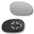 Replacement Wing Mirror Glass Right for Peugeot 206 1998-2010 Clip-On Driver Off side Heated Convex