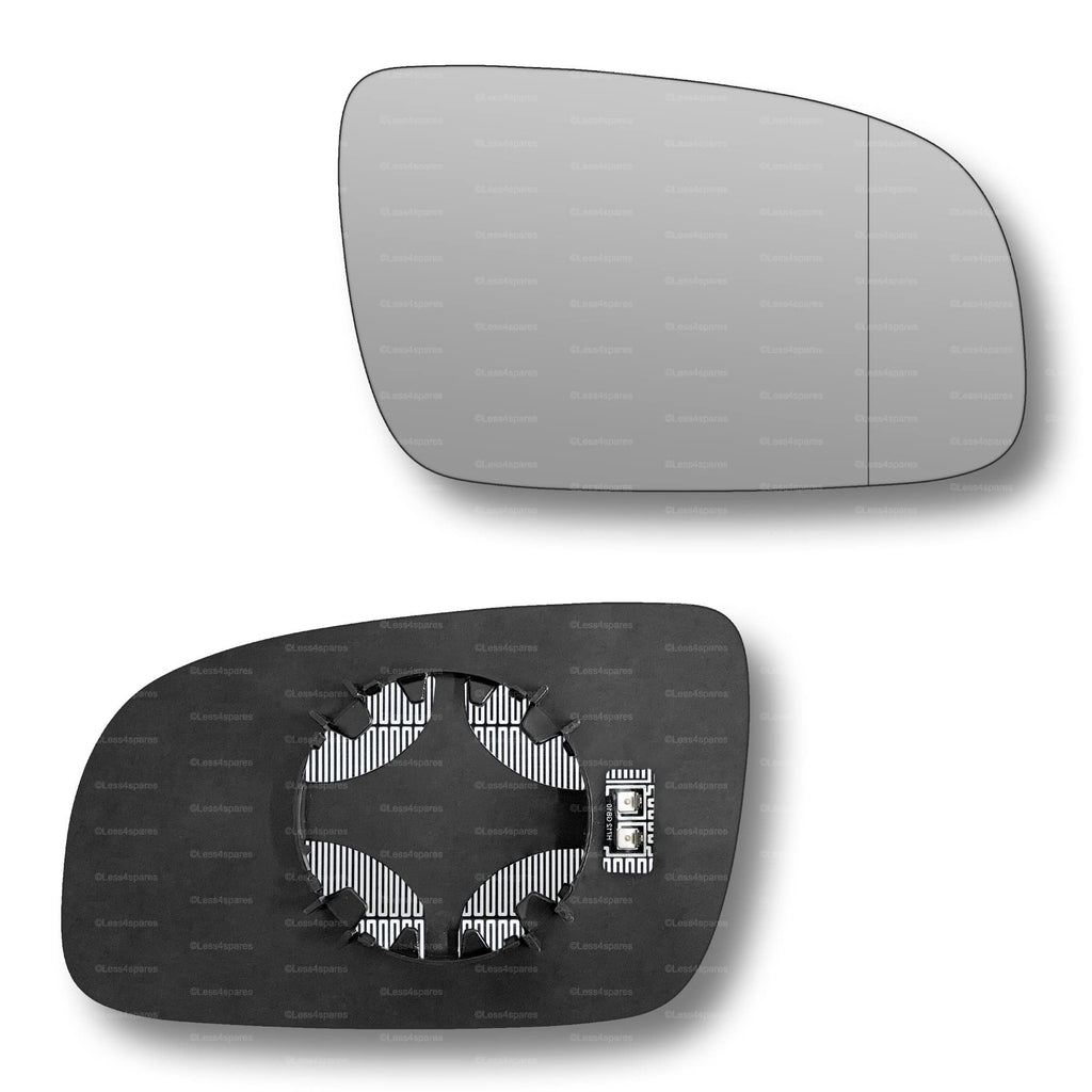 Replacement Wing Mirror Glass Right for VW Lupo 2000-2005 Clip-On Driver Off side Heated with Blind Spot