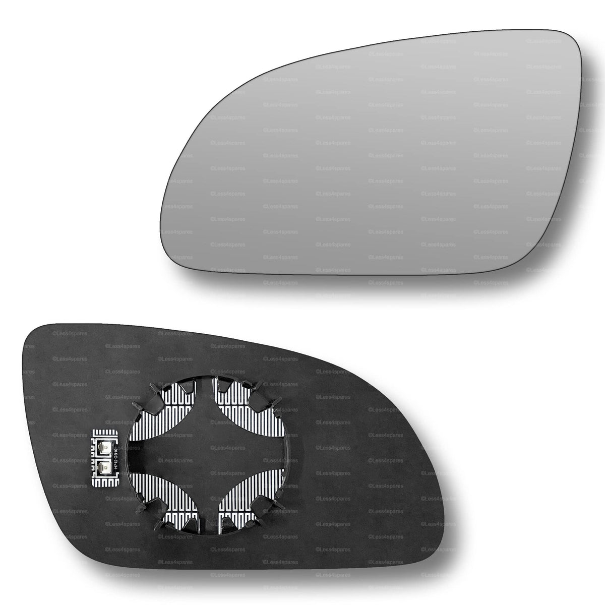Replacement Wing Mirror Glass Left for Audi A8 2003-2007 Clip-On Passenger Near Side N/S Heated Convex