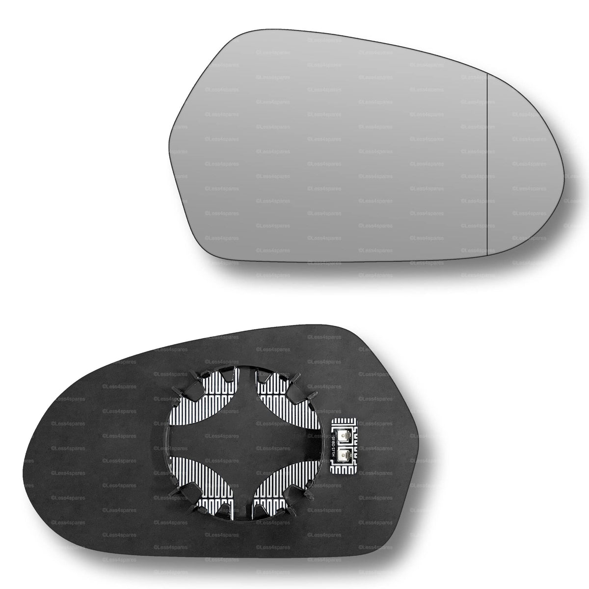 Replacement Wing Mirror Glass Right for Audi A6 2011-2018 Clip-On Driver Off side Heated with Blind Spot