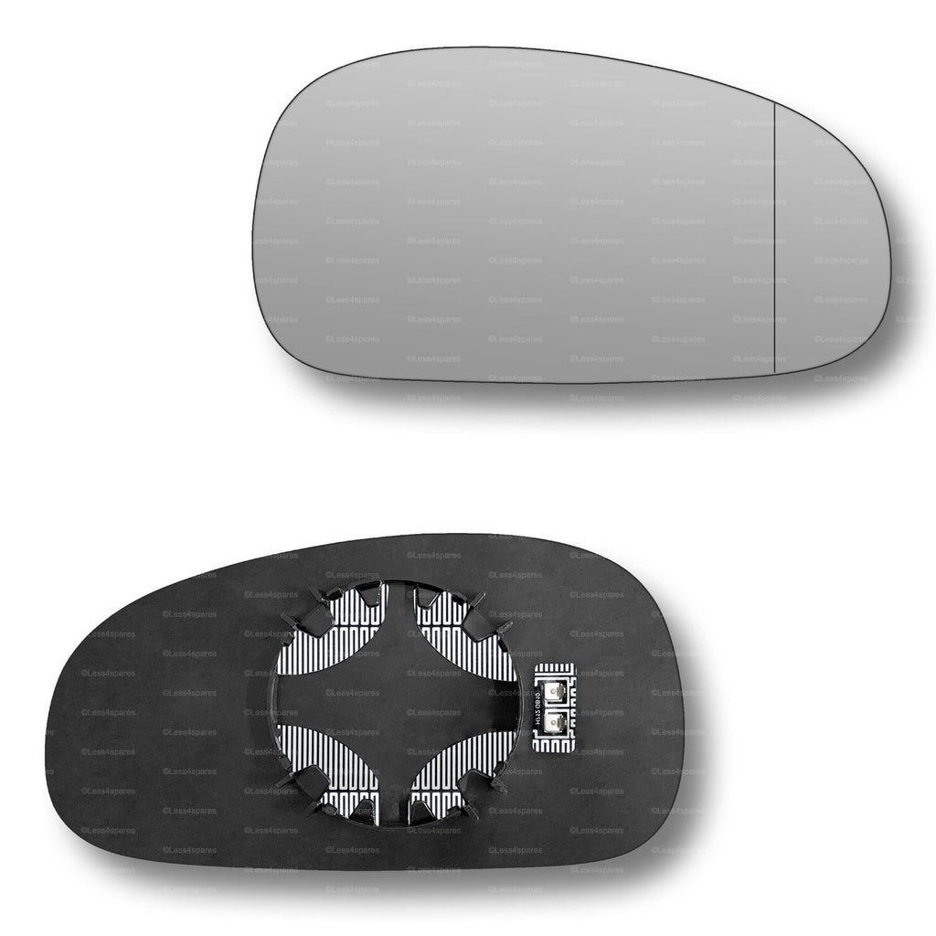 Replacement Wing Mirror Glass Right for Seat Leon 2005-2009 Clip-On Driver Off side Heated with Blind Spot