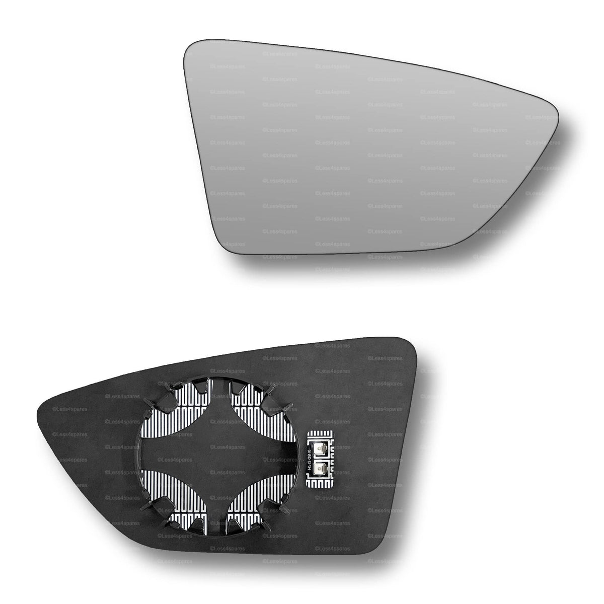 Replacement Wing Mirror Glass Right for Seat Ibiza 2017-2022 Clip-On Driver Off side Heated Convex
