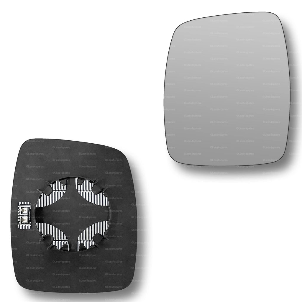 Replacement Wing Mirror Glass Left for Mercedes Vito 1996-2003 Clip-On Passenger Near Side N/S Heated Convex