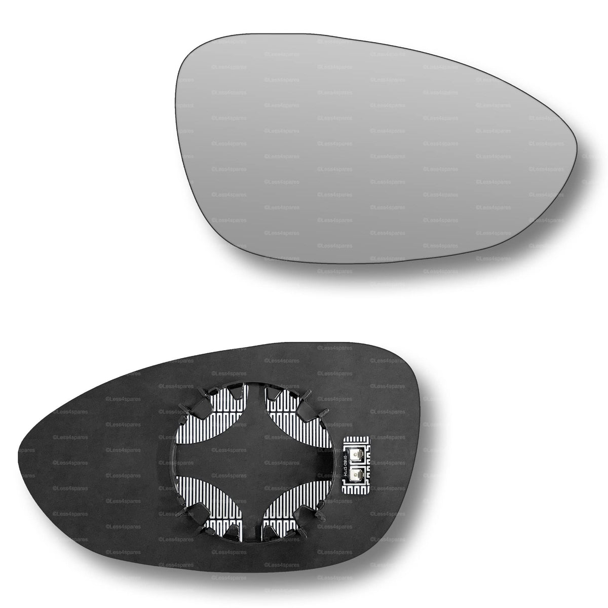 Replacement Wing Mirror Glass Right for BMW M3 2007-2013 Clip-On Driver Off side Heated Convex