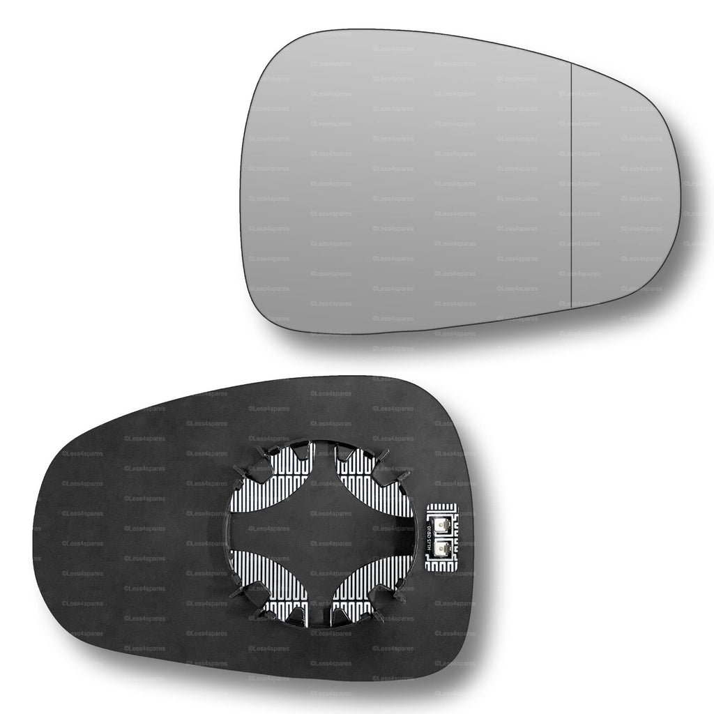 Replacement Wing Mirror Glass Right for Alfa Romeo Mito 2008-2018 Clip-On Driver Off side Heated with Blind Spot