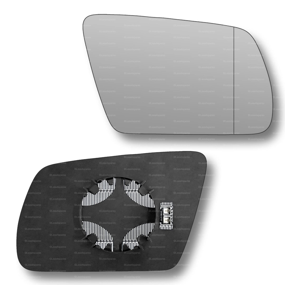 Replacement Wing Mirror Glass Right for Audi A6 Allroad 1999-2009 Clip-On Driver Off side Heated with Blind Spot