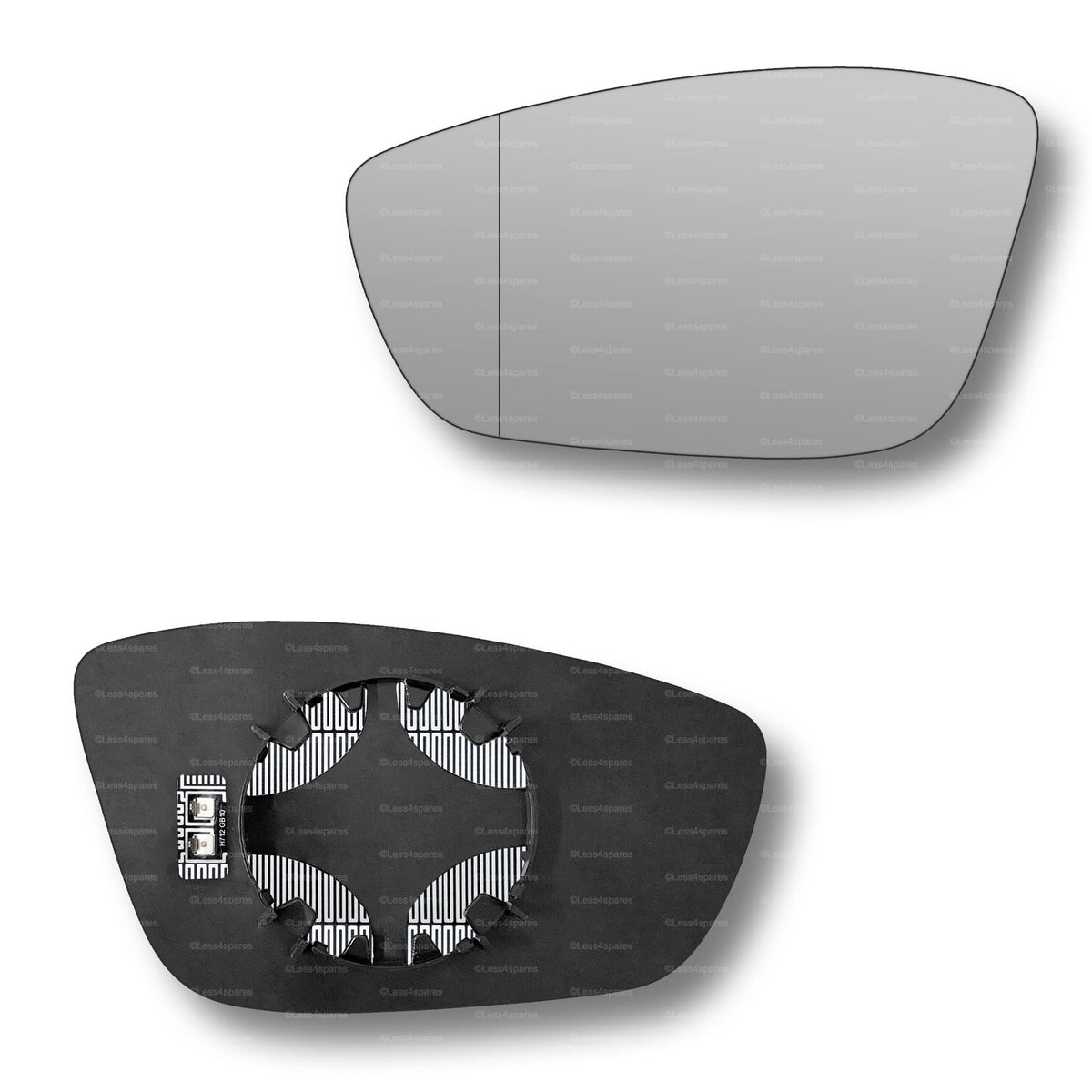Replacement Wing Mirror Glass Left for Peugeot 308 2014-2021 Clip-On Passenger Near Side N/S Heated with Blind Spot