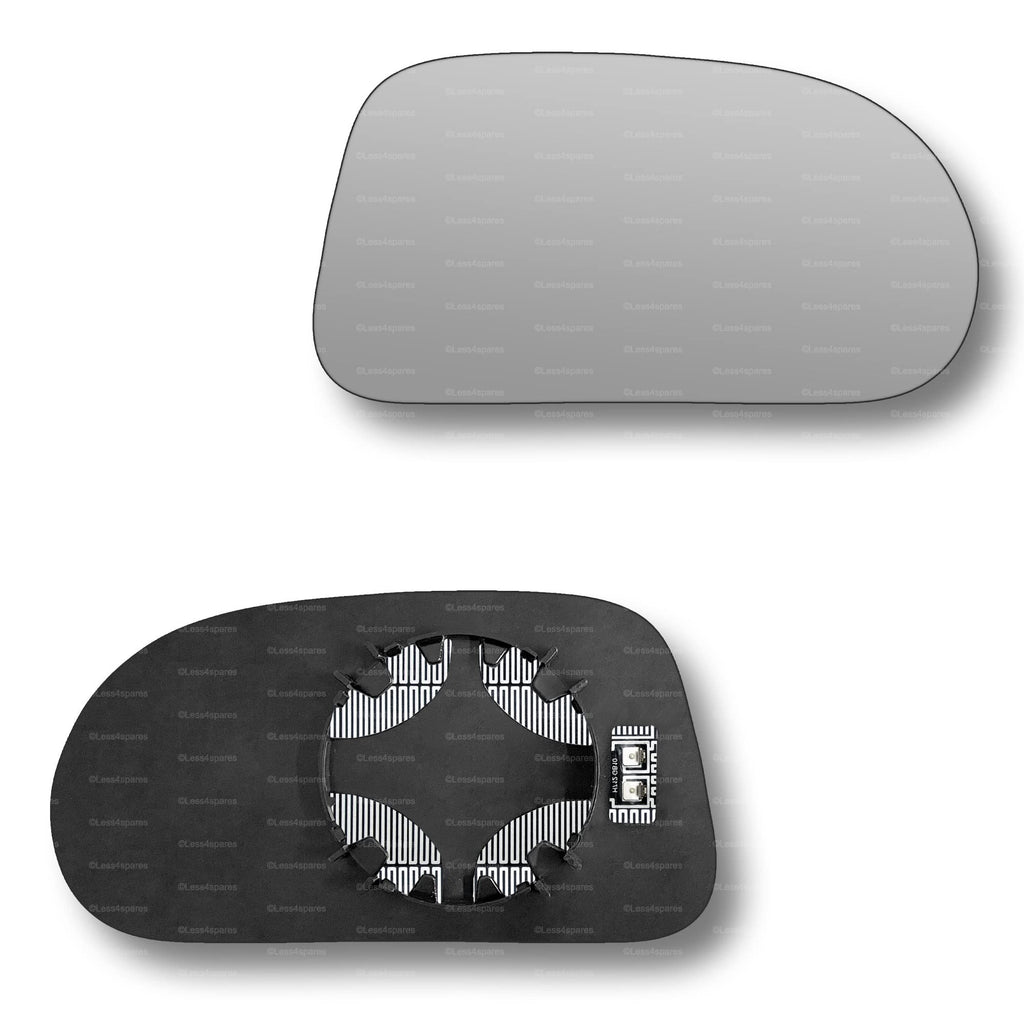 Replacement Wing Mirror Glass Right for Fiat Bravo 1995-2001 Clip-On Driver Off side Heated Convex