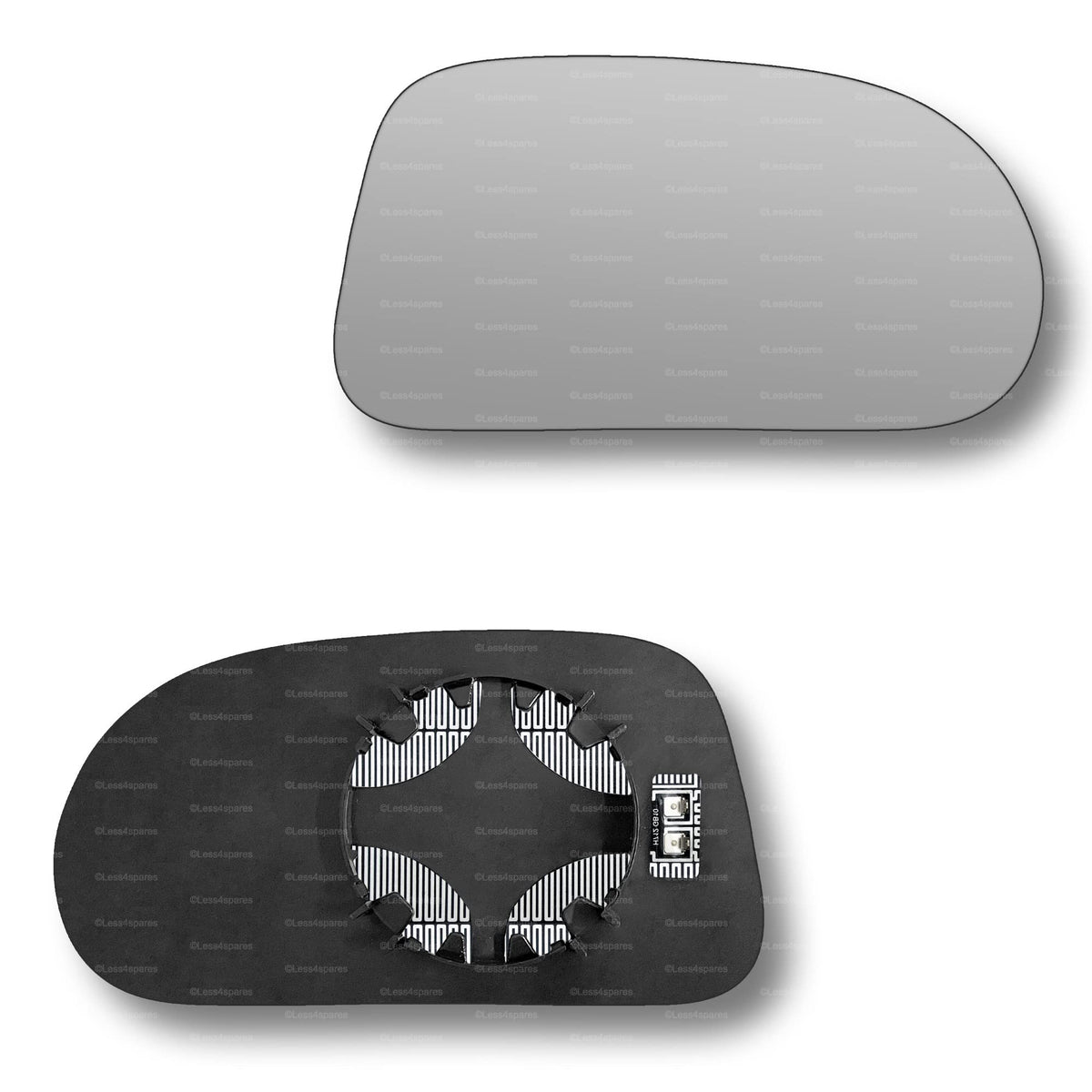 Replacement Wing Mirror Glass Right for Fiat Bravo 1995-2001 Clip-On Driver Off side Heated Convex