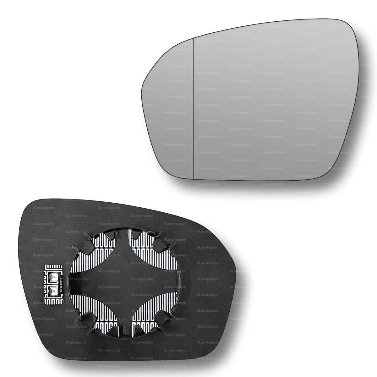 Replacement Wing Mirror Glass Left for Land Rover Range Rover Evoque 2011-2013 Clip-On Passenger Near Side N/S Heated with Blind Spot