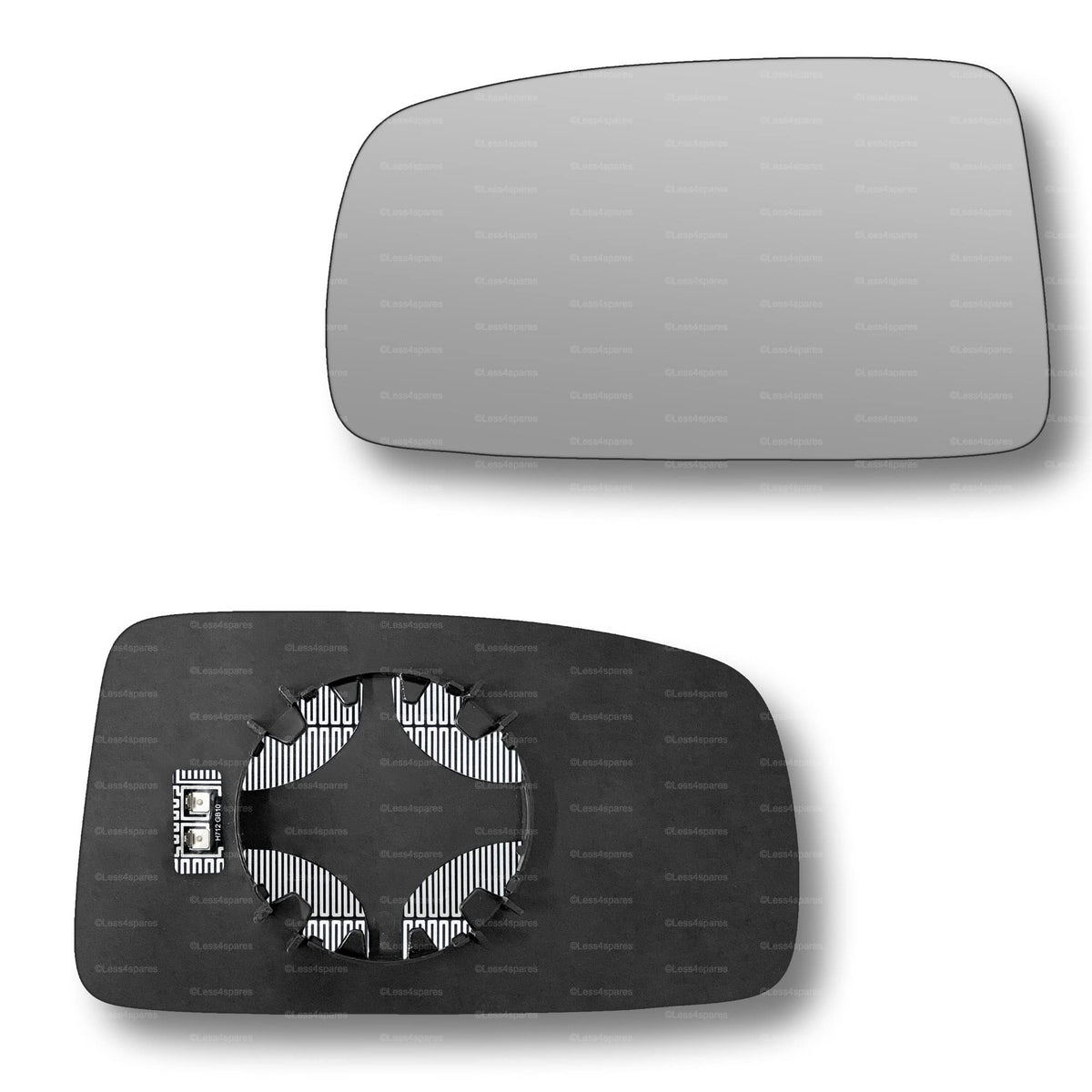 Replacement Wing Mirror Glass Left for Fiat Panda 2003-2009 Clip-On Passenger Near Side N/S Heated Convex