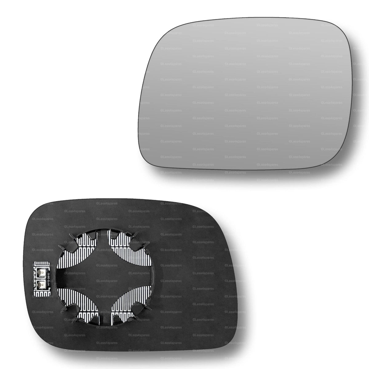 Replacement Wing Mirror Glass Left for VW Touareg 2002-2006 Clip-On Passenger Near Side N/S Heated Convex