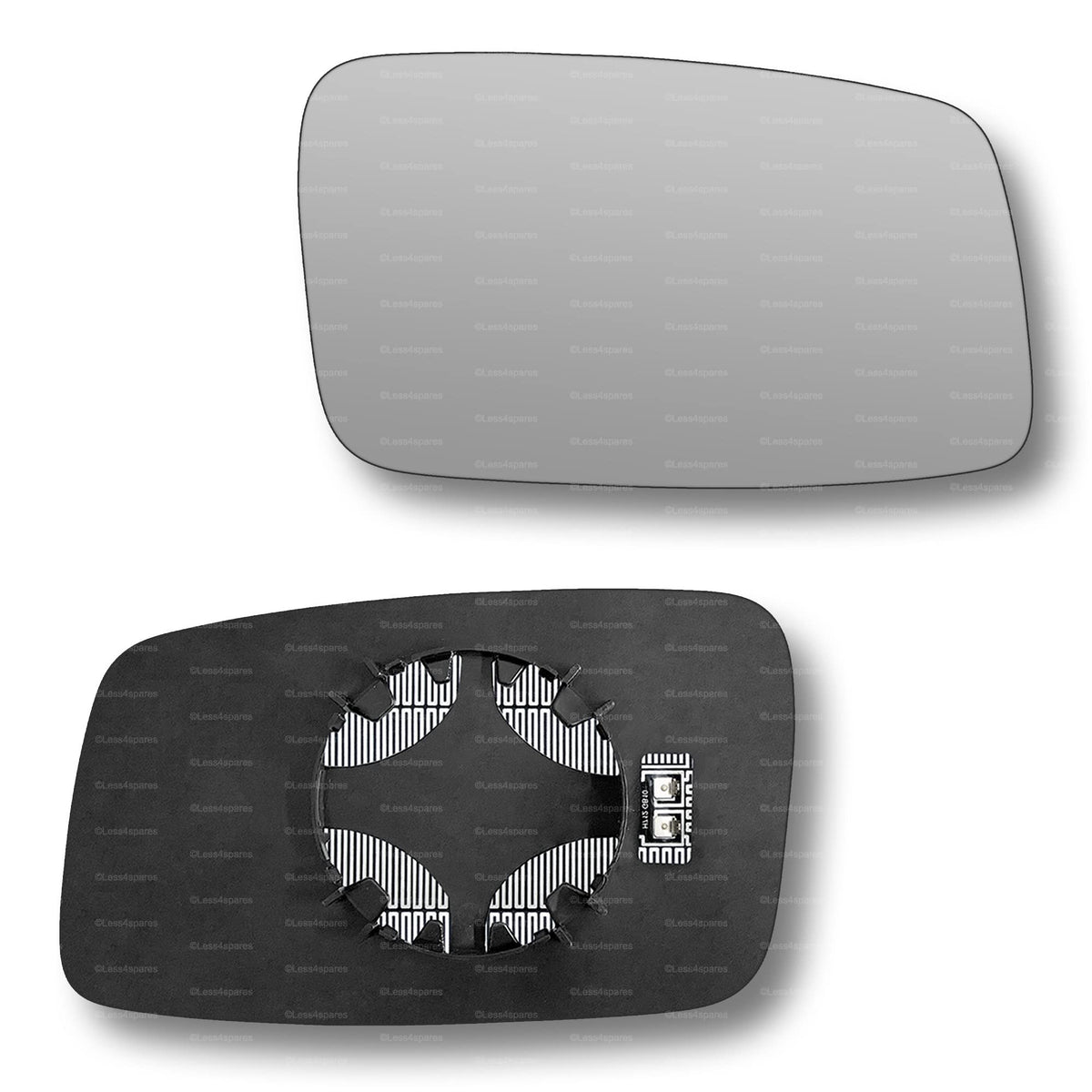 Replacement Wing Mirror Glass Right for Volvo S40 V40 1995-2004 Clip-On Driver Off side Heated Convex